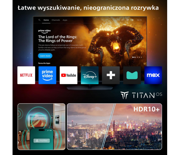 PHILIPS 65" 65PUS8010 Ambilight 4K Ultra HD, Pixel Precise Ultra HD, HDR10+ - 1335615 - zdjęcie 11